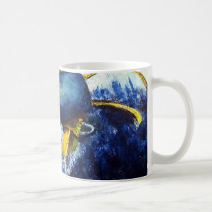 Walvis vs kolossaal vierkant origineel fijn kunsts koffiemok