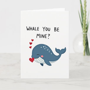 Walvis, Wil Je Van Me Houden Valentijnskaart Kaart