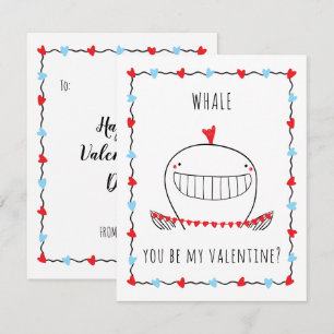 Walvis Wilt Mijn Valentijn Zijn Grappige Valentijn Notitiekaartje