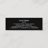 Walvis - Wit op Zwart Mini Visitekaartje (Achterkant)