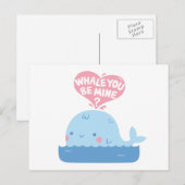 Walvis Zal Je Van Mij Zijn Liefdesverklaring Briefkaart (Voorkant / Achterkant)