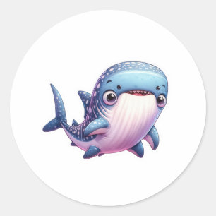 Walvisbeloning ronde sticker