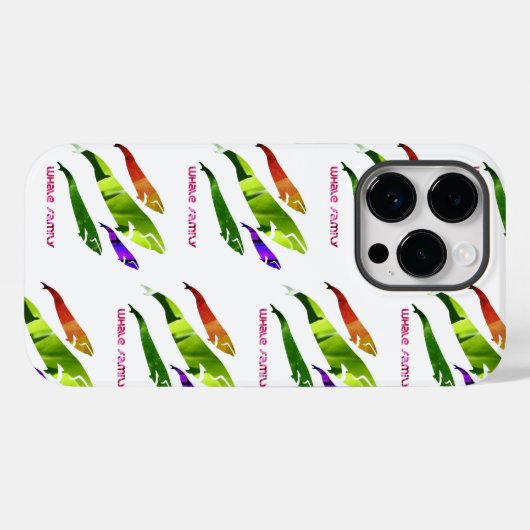 walvisfamilie Case-Mate iPhone case (Achterkant (horizontaal))