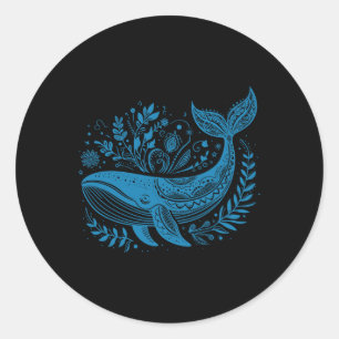 walvisflora jaren 90 Mariene Biologie Dierlijke S Ronde Sticker