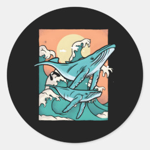 Walvishaaien Orca Beluga Whale Orcas Narwhal Ronde Sticker