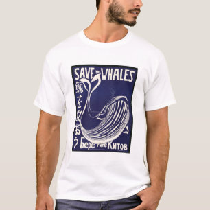Walviskunst Onbewerkte foto's Oude esthetiek T-shirt