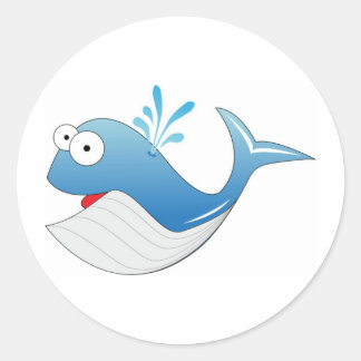 Walvisproducten Ronde Sticker