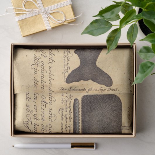  walvisscript Ephemera Decoupage Nautical Tissuepapier (Geschenk)