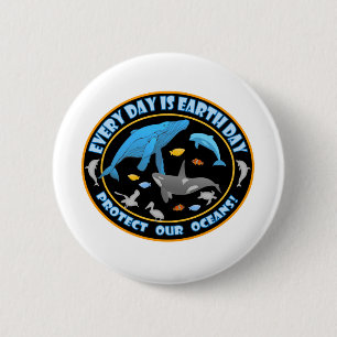 Walvissen en Dolfijnen Ronde Button 5,7 Cm