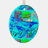 walvissen en dolfijnen voor sierdoeleinden keramisch ornament (Rechts)