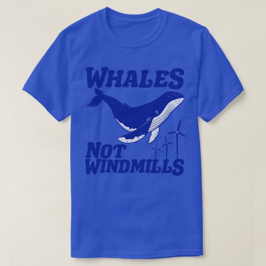 Walvissen geen windmolens t-shirt (Design voorkant)