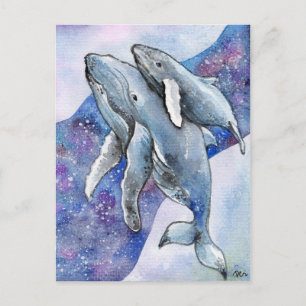 Walvissen in Star River Briefkaart