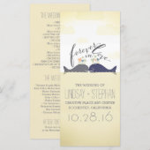 Walvissen koppelen romantische nautische huwelijks programma (Voorkant / Achterkant)