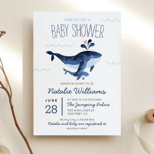 Walvissen Nautilus Onder de Zee Baby Shower Kaart