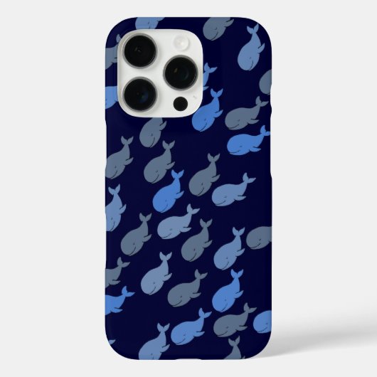walvissen op blauw Case-Mate iPhone case (Achterkant)