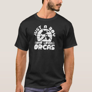 Walvissen Orca is gewoon een jongen die van Orcas T-shirt