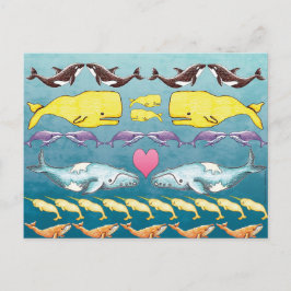 walvissen van het Zee Briefkaart