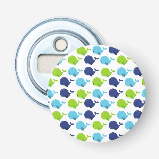 Walvissen, walvissen, Zeeen Button Flesopener (Voorkant)