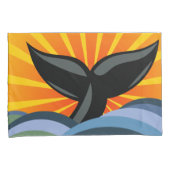 Walvisstaart en oceaangolven kussensloop (Voorkant-Rechts)