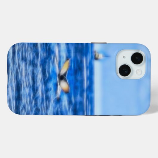 Walvisstaart Nautical Ship Blue Ocean Case-Mate iPhone Case (Achterkant (horizontaal))