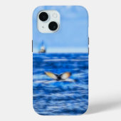 Walvisstaart Nautical Ship Blue Ocean Case-Mate iPhone Case (Achterkant)