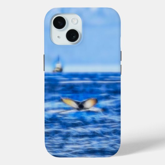 Walvisstaart Nautical Ship Blue Ocean Case-Mate iPhone Case (Achterkant)
