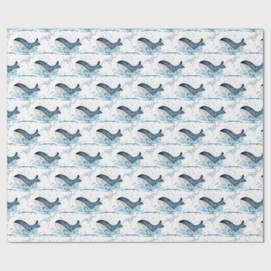 Walvisvaart Cadeaupapier (Vlak)