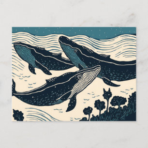 Walvisvaart Zee Ocean Nova Scotia Travel Camping Briefkaart