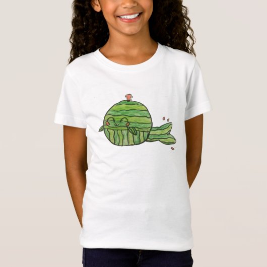 walviswatermeloen (meisjes) t-shirt (Voorkant)
