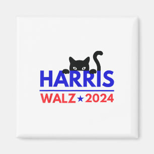 Walz 2024 Grappige Kattenverkiezing Kamala Harris Magneet