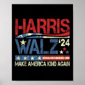 Walz 2024 Make America Kind Again Harris Waltz Quo Poster (Voorkant)