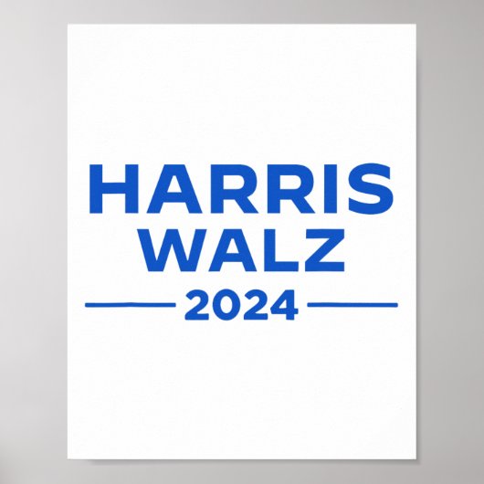 Walz 2024 President Amerikaanse vlag Kamala Harris Poster (Voorkant)