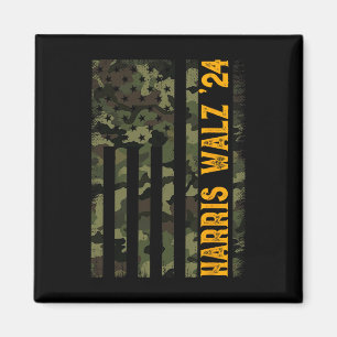 Walz 2024 Presidentsverkiezingen Kamala Camo Vlag Magneet