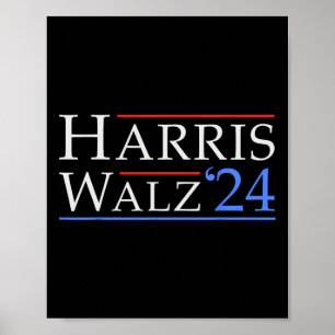 Walz 2024 Save Democracy 2024 Verkiezingen Funny H Poster