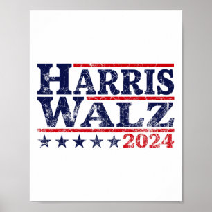 Walz 2024 Verkiezing Kamala Harris Tim Waltz 2024  Poster