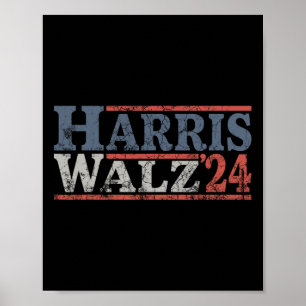 Walz 2024 Verkiezing Kamala Harris Tim Waltz 2024 Poster