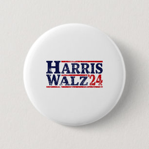 Walz 2024 Verkiezing Kamala Harris Tim Waltz 2024  Ronde Button 5,7 Cm