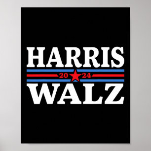 Walz 2024 Verkiezingen Kamala Harris Tim Waltz 202 Poster