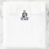 Walz - Ik wil dat je stemt Ronde Sticker (Tas)