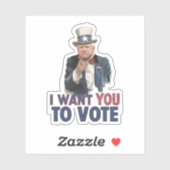 Walz - Ik wil dat je stemt Sticker (Vel)
