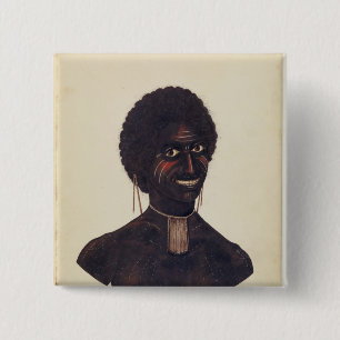 Wambela, echtgenote van Cobbawn Wogi, geboren oppe Vierkante Button 5,1 Cm