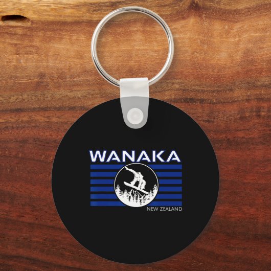 Wanaka New Zealand Snowboarding New Zealander Snow Sleutelhanger (Voorkant)