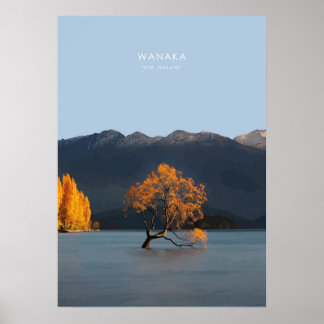 Wanaka, Nieuw-Zeelands reiswerk Poster