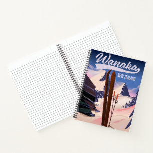 Wanaka Nieuw-Zeelands ski-poster Notitieboek