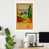  Wanaka Nieuw-Zeelandse reisposter Poster (Thuiskantoor)