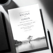 Wanaka Tree Waterverf Landschapsbruiloft Kaart