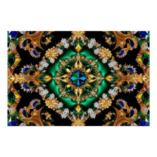 Wand poster met Braziliaans Kleuren Ontwerp Perfect Poster