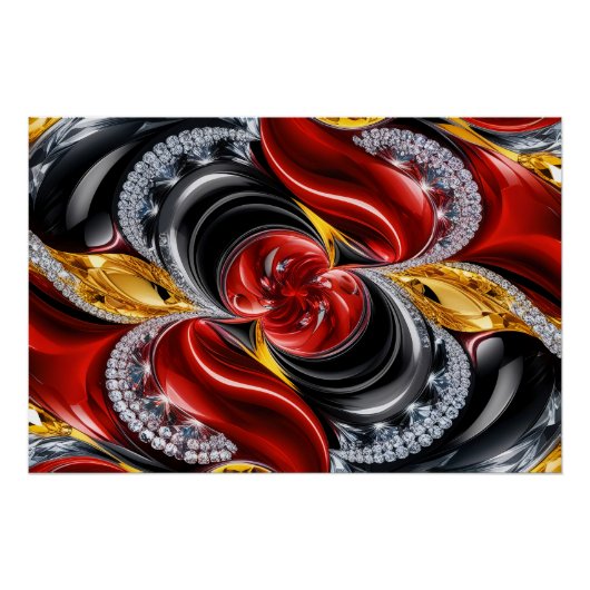 Wand poster met Duitse kleuren Design Perfect Poster (Voorkant)