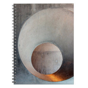 Wand van betonnen architectuuropening notitieboek