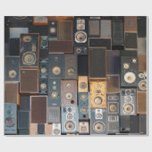 Wand van luidsprekers cadeaupapier (Vlak)